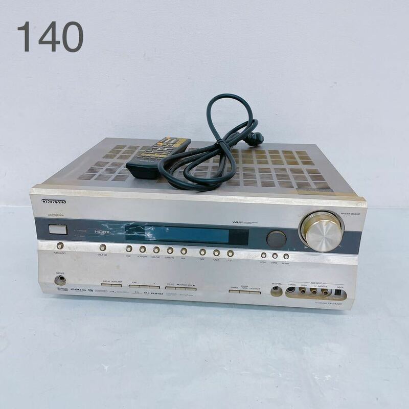 6A034 【１円〜】ONKYO オンキョー TX-SA605 AVセンター オーディオ機器 リモコン付 コード付 通電確認済