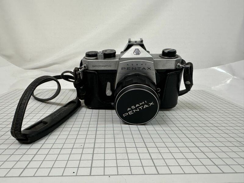 PENTAX フィルムカメラ ASAHI SPOTMATIC ペンタックス カメラ レンズ 一眼レフカメラ レトロ アンティーク ケース付き I-2