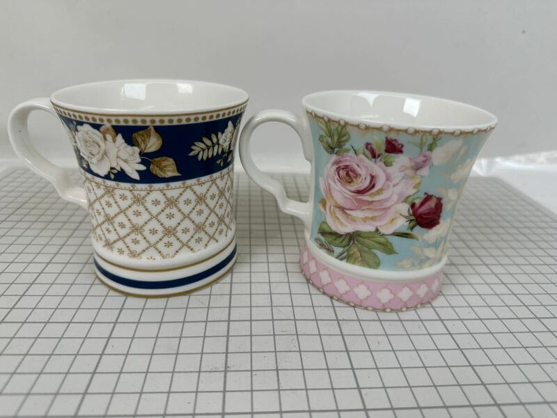 ROYAL ARDEN ロイヤル アーデン ペアマグカップ マグカップ ペア BONE CHINA 花柄 コップ 食器 I-247