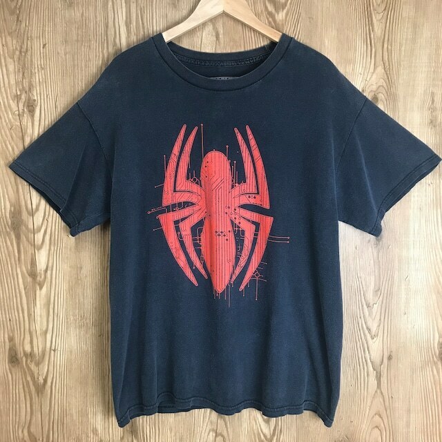 MARVEL スパイダーマン 蜘蛛 Tシャツ メンズ Lサイズ マーベル 古着 e24052716