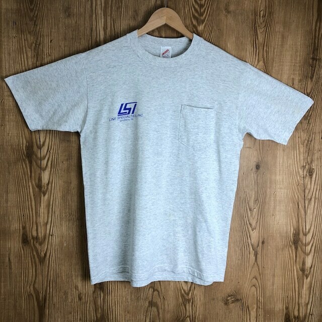 USA製 90s VINTAGE JERZEES 企業物 ポケット Tシャツ メンズ Lサイズ 袖 90年代 ヴィンテージ 古着 e24053025