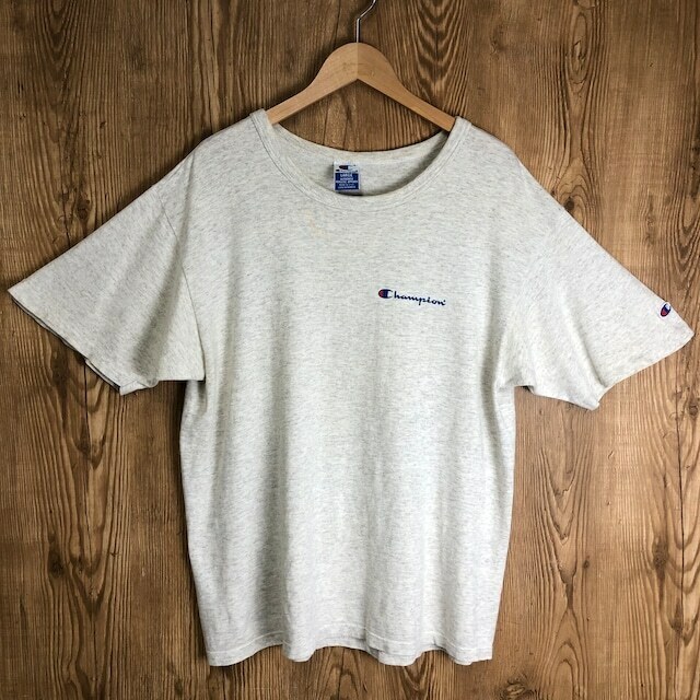 USA製 90s VINTAGE CHAMPION 霜降り ロゴ プリント Tシャツ メンズ Lサイズ 90年代 古着 e24060903