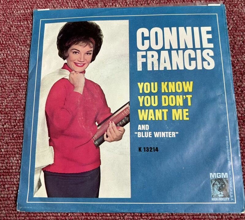 Connie Francis・Blue winter・MGM・US 45's原盤・Oldies・書き込みヨレあり！