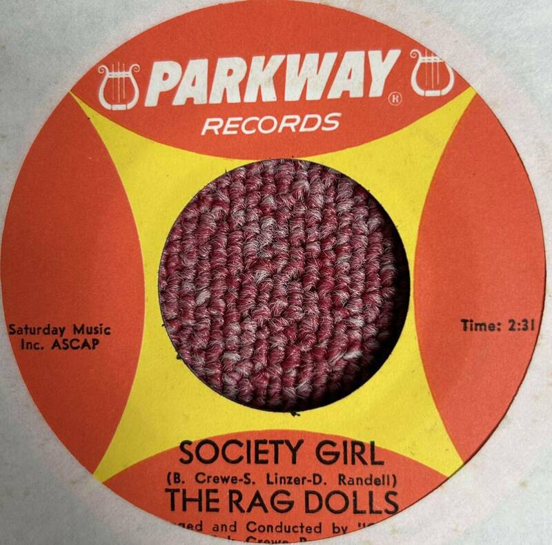 Rag Dolls・Society girl・Parkway・US 45's原盤・Oldies・Jean Thomas