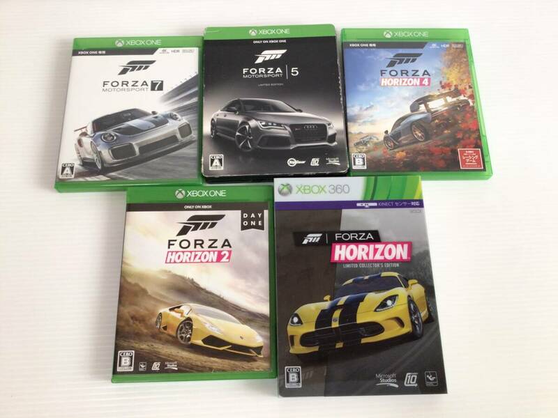 Y999 まとめて！5点セット FORZA/フォルツァ　HORIZON/ホライゾン　モータースポーツ　XBOX ONE ゲームソフト　現状品