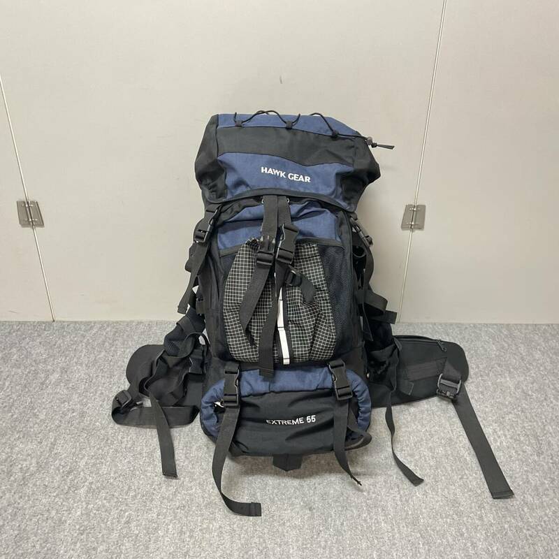 6a1860◆HAWK GEAR ホークギア バック パック 55L EXTREME 55 リュック サック バッグ 登山 アウトドア 山登り キャンプ 防災用 現状品