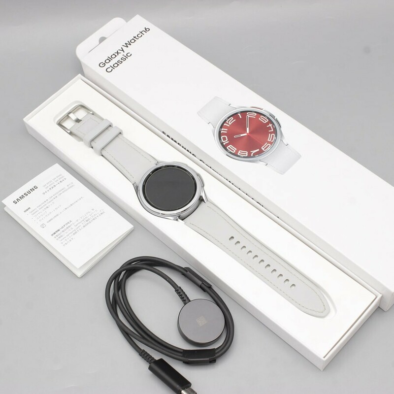 【美品】SAMSUNG Galaxy Watch6 Classic 43mm SM-R950NZSAXJP シルバー ギャラクシーウォッチ スマートウォッチ 本体