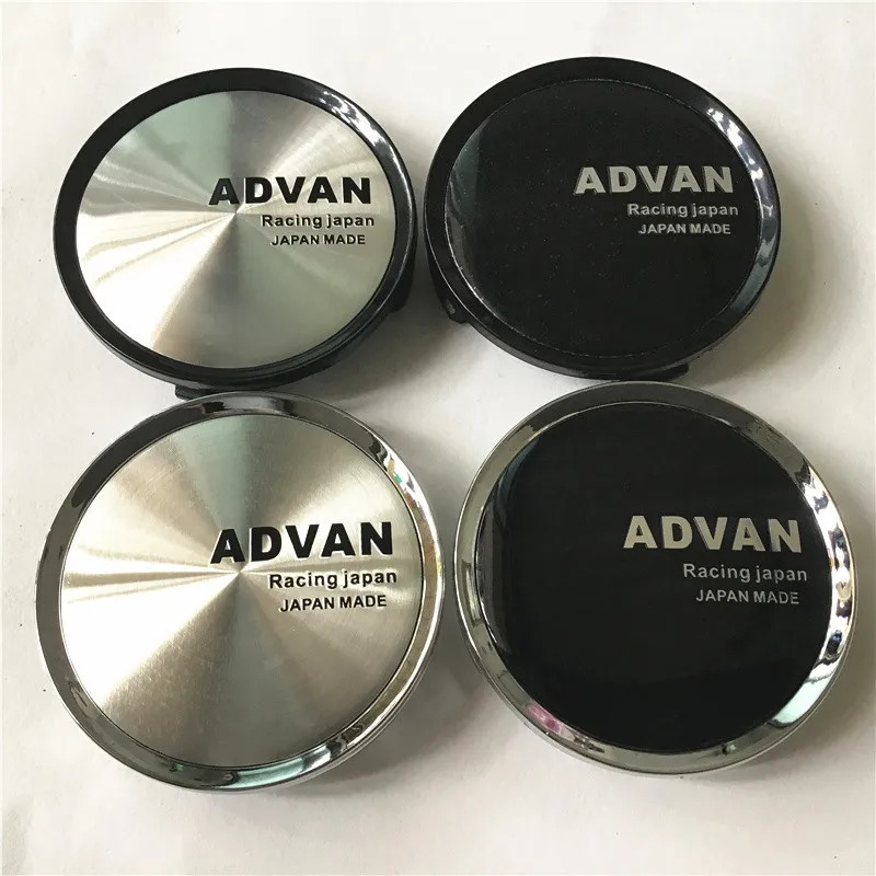 大人気 自動車 4輪 車 ホイールセンターキャップ ハブキャップ CAP レーシングカー ADVAN 4ピース 74mm バッジ アクセサリー