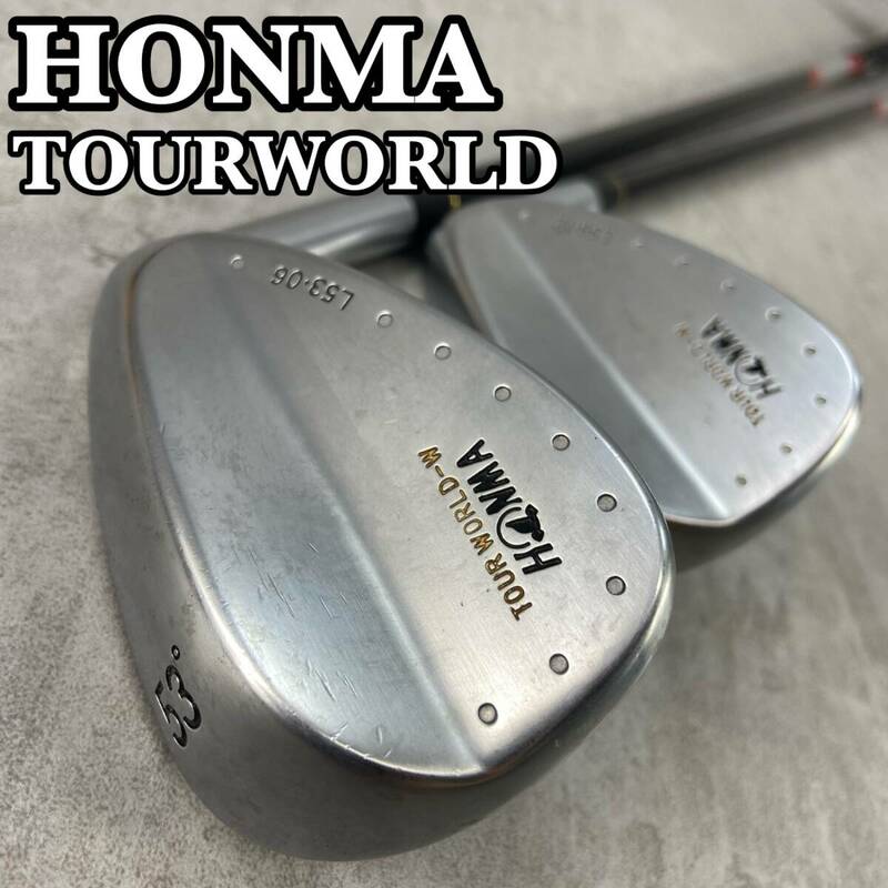 HONMA GOLF 本間　ホンマ　TOUR WORLD-W ツアーワールド　メンズゴルフウェッジ2本セット　AW　アプローチ53°　 SW　サンド56°　右利き