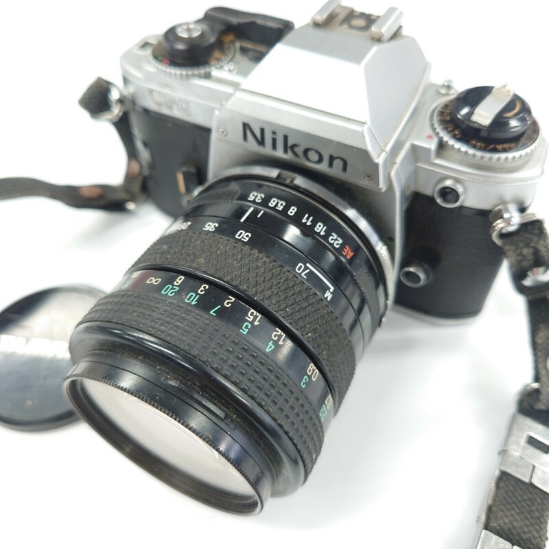 I1237 カメラ Nikon FG TAMRON TELE-MACRO 28-70mm 1:3.5-4.5 ニコン フィルムカメラ 中古 ジャンク品 訳あり