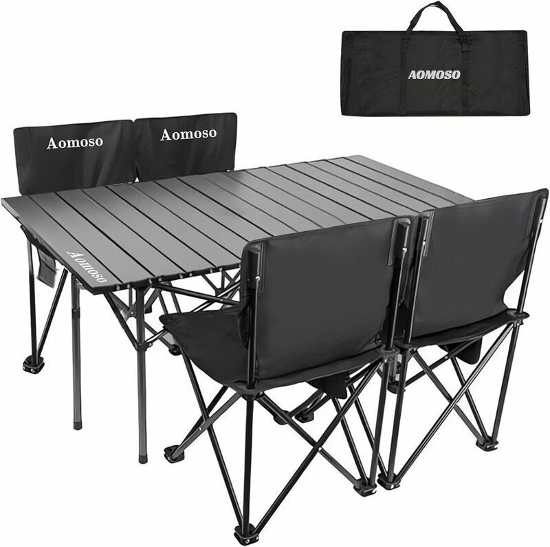 アウトドア テーブル チェア 5点セット アルミテーブル椅子 ピクニック ベンチセット ピクニックテーブル 超軽量 折り畳み 組立簡単 収納