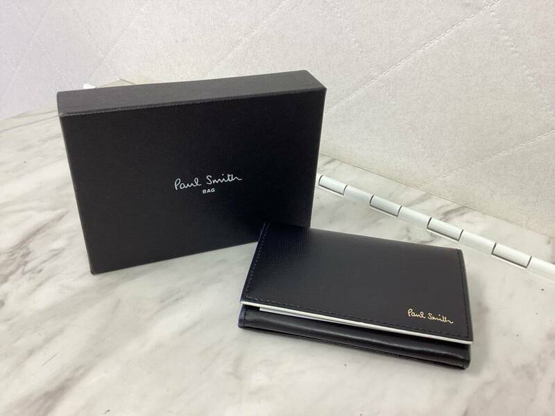 G5337 Paul Smith ポールスミス 名刺入れ カードケース パスケース 定期入れ レザー 