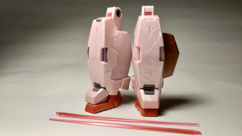 HG 1/144 ガンダムヴァーチェ グロスインジェクション　脚部※シール添付、スミ入れアリ　ガンプラ 完成品 ジャンク