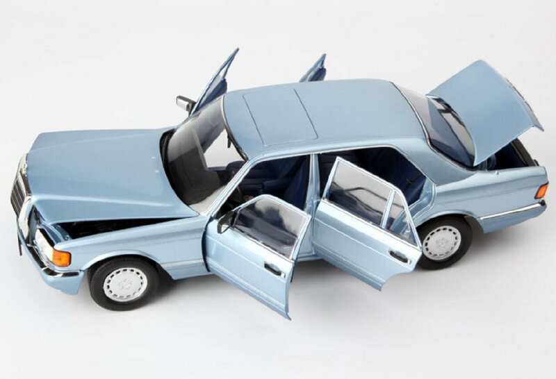 ▲超希少！全開閉！Blue！NOREV 1/18 メルセデスベンツ Benz 560SEL W126 新品 ノレブ