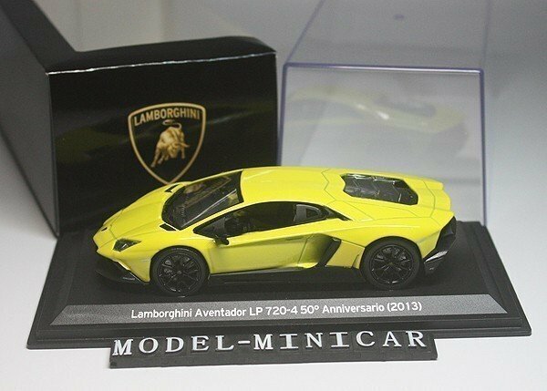 ▲入手困難！Lamborghini特注！1/43 ランボルギーニ LP720 AVENTADOR アヴェンタドール 50th 50周年 黄