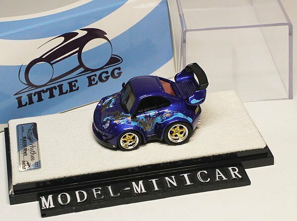 ▲超希少！Blue！限定品！Little Egg 1/64 ポルシェ Porsche 911 993 RWB RAUH-Welt Q 新品