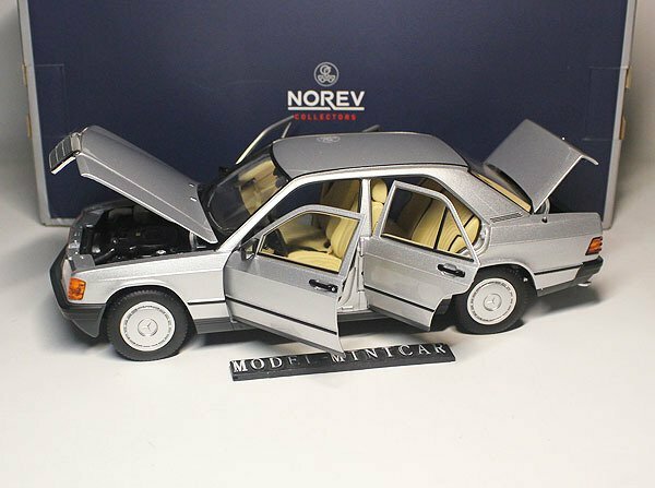 ▲超希少！銀！NOREV 1/18 メルセデスベンツ Benz 190E 1984 新品 ノレブ