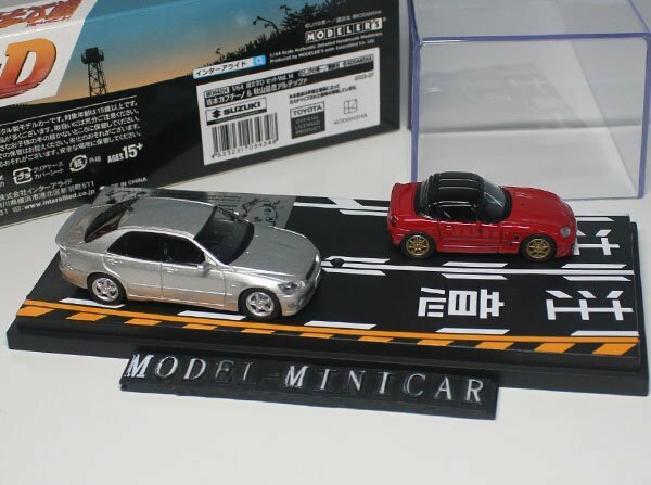 ▲超希少！2点！世界限定！MODELERS 1/64 EA11R SUZUKI + RS200 SXE10 イニシャルD 頭文字D スプリンタートレノ