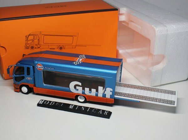 ▲超希少！#291！限定品！GCD 1/64 Mitsubishi Fuso Fighter trucks トラック Gulf 全金属