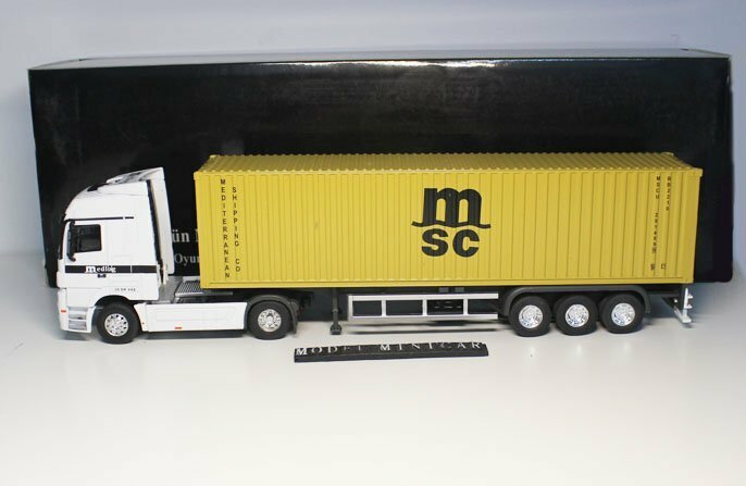 ▲最後1台！MSC！メルセデスベンツ 1/50 BENZ Actros トラック コンテナ 全金属 トラック コンテナ 作業車