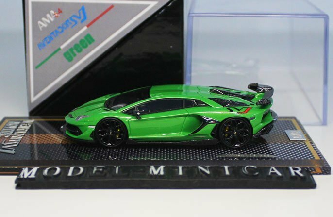 ▲最後！超貴重な！Green！世界限定！AMA 1/64 ランボルギーニ Aventador アヴェンタドール SVJ Novitec 新品 Resin Model LP700