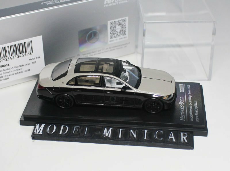 ▲金属製！Silver Black！限定品！Almost Real 1/64 BENZ メルセデスベンツ マイバッハ MAYBACH S680 W223 S CLASS AR S650 S600