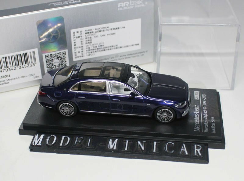 ▲金属製！Nautical Blue！限定品！Almost Real 1/64 BENZ メルセデスベンツ マイバッハ MAYBACH S680 W223 S CLASS AR S650 S600