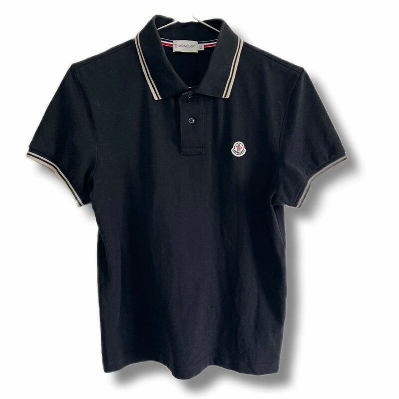 MONCLER モンクレール　ポロシャツ　ワンポイントロゴ　ブラック
