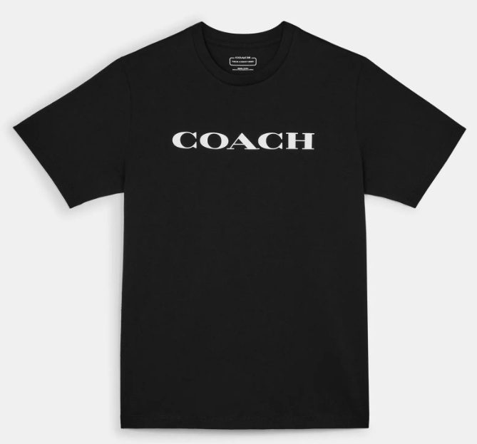 特価！ 人気 COACH コーチ メンズ ロゴ Tシャツ サイズM(日本サイズLに相当) C9693 ブラック 新品本物