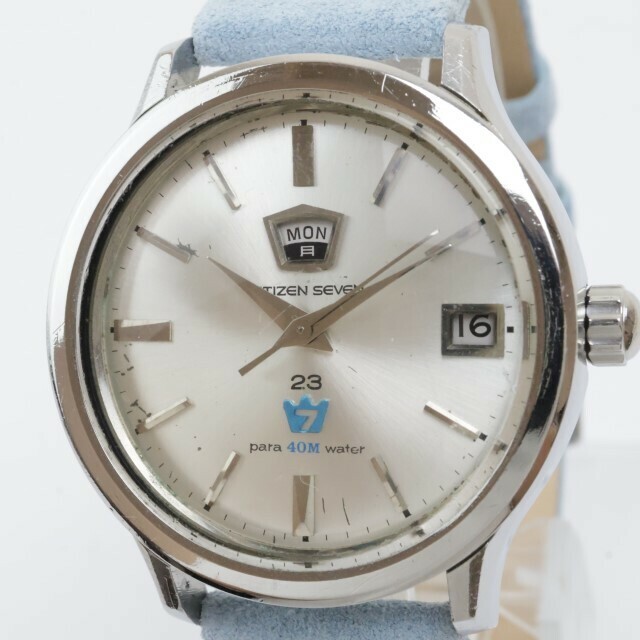 2406-543 シチズン 手巻き式 腕時計 セブン 51302-T デイデイト 銀色