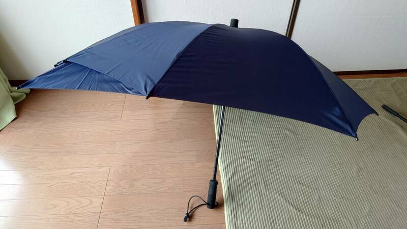 【中古美品】バックパックに固定できる傘/ユーロシルム「スウィングバックパックハンズフリー」背負う傘　ハイキング用傘