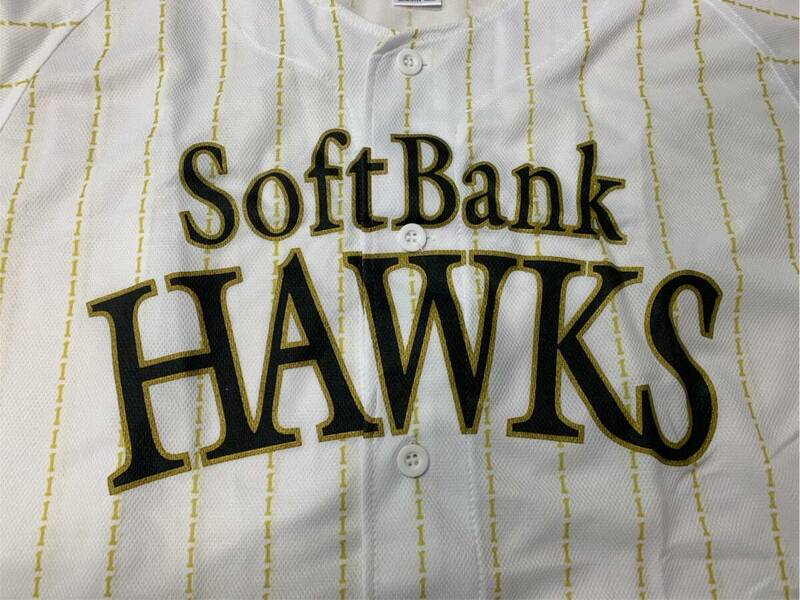 1円～ Softbank HAWKS 福岡ソフトバンクホークス majestic ユニフォーム シャツ