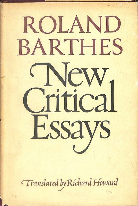 ロラン・バルト、新＝批評的エッセー（英語版） New Critical Essays (Hill and Wang, 1980)