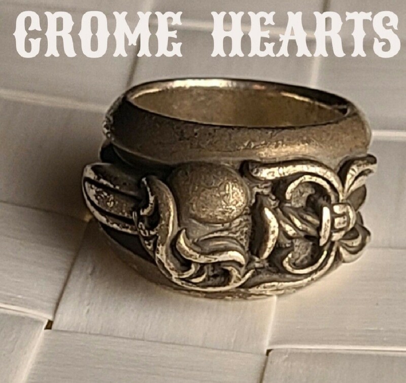 CHROME HEARTSハートダガーリングシルバー925 size21号位