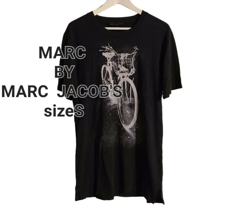 伊勢丹メンズ館購入MARCbyMARC JACOBSマークバイマークジェイコブス自転車プリントtシャツsizeS色ブラック
