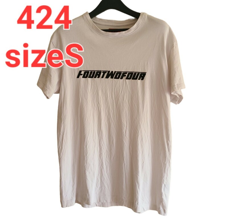 424 フォートゥーフォー ロゴTシャツ sizeS Made in L.A