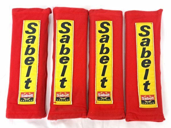 ★ レーシング ドリフト 走行会 シートベルト『 Sabelt サベルト 3インチ ハーネス対応 【 ショルダーパッド 4個セット 】/ USED♪』