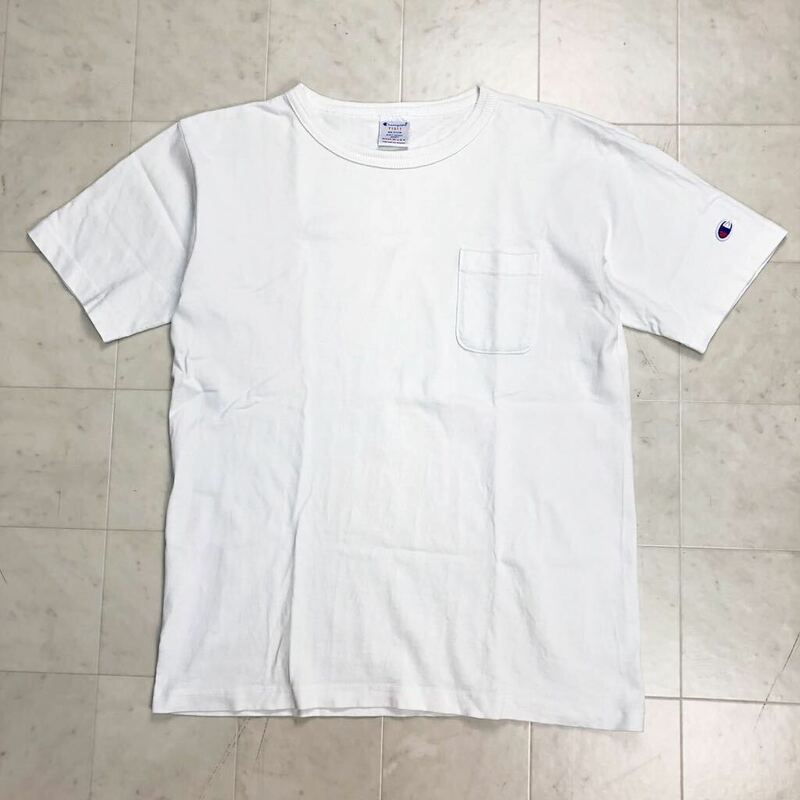 【送料360円】USA製 Champion チャンピオン ヘビーコットンTシャツ 半袖 ポケットT 男性用 メンズ Mサイズ T1011 古着 Q62