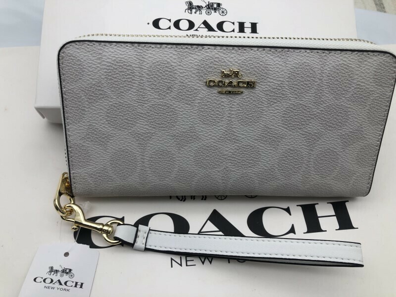 コーチ COACH 長財布 財布 シグネチャー アコーディオンラウンドジップウォレット新品 未使用 贈り物061C C4452