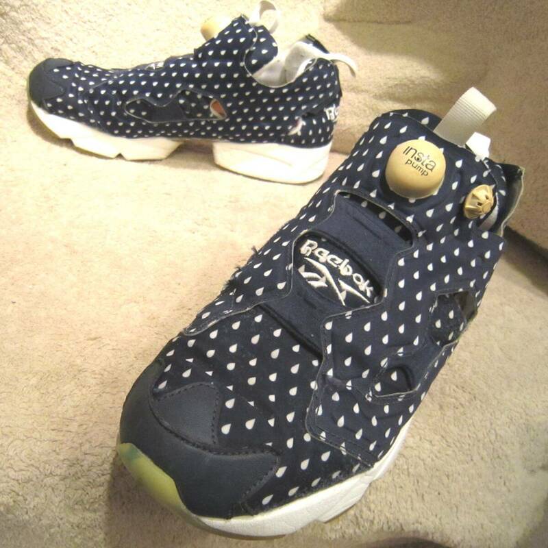 リーボック インスタ ポンプフューリーOG（V68675）紺白水滴柄 27㎝ US9　 　　 Reebok INSTA PUMP FURY OG インディゴ　2015年製　wj2406a