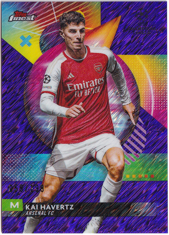 【ハフェルツ/Kai Havertz】2023-24 Topps Finest UEFA Club Competitions Purple Shimmer /199