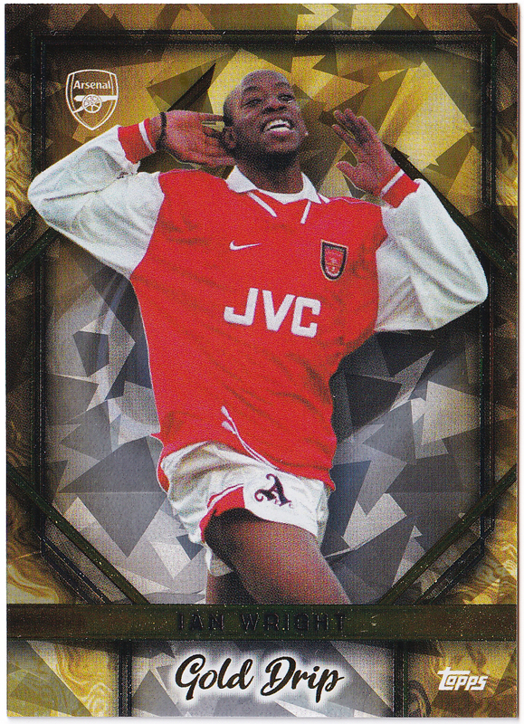 【ライト/Ian Wright】2023-24 Topps Arsenal Official Team Set Gold Drip Icy Parallel