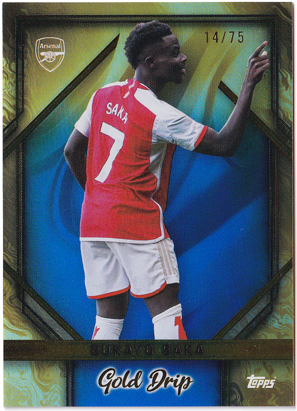 【サカ/Bukayo Saka】2023-24 Topps Arsenal Official Team Set Blue /75