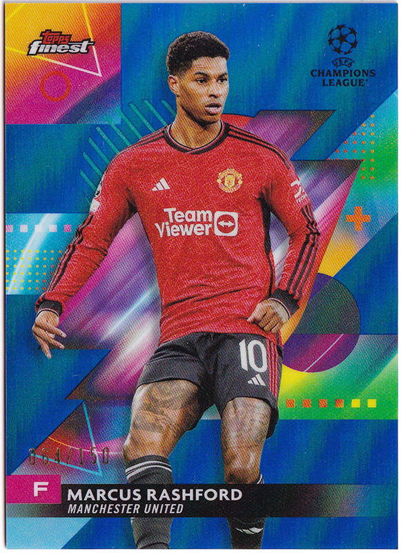 【ラシュフォード/Marcus Rashford】2023-24 Topps Finest UEFA Club Competitions Blue /150