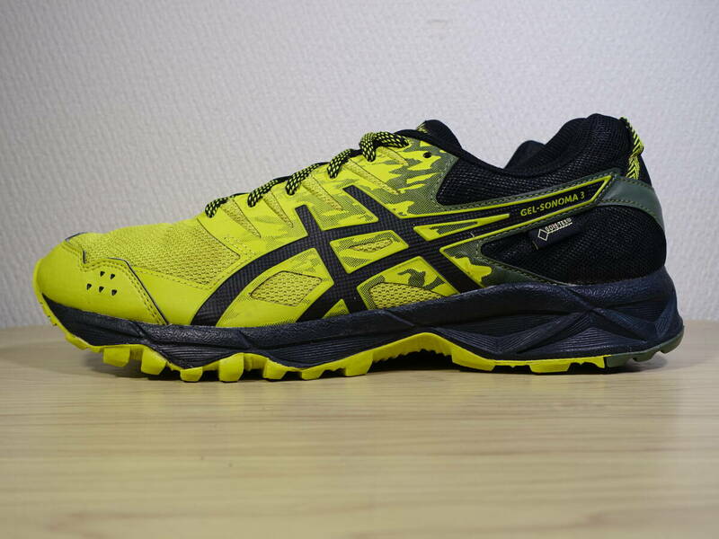 ◇ asics アシックス GEL-SONOMA 3 GORE-TEX ゲル ソノマ 3 GTX トレイル【T727N】◇ 26.5cm スニーカー イエロー