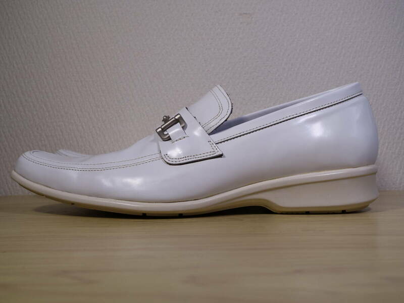◇ Hawkins Premium ホーキンスプレミアム 本革 ビットローファー 革靴【HL77002】◇ 26.0cm 白 ホワイト