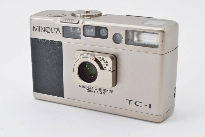 【1円スタート!!】★完動品★ MINOLTA ミノルタ TC-1 G-ROKKOR 28mm F3.5 コンパクトフィルムカメラ AFコンパクト #1454