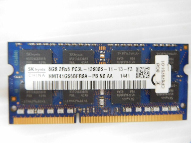 ノートパソコン用メモリ　8GB■PC3L-12800S■DDR3L-1600■(19)