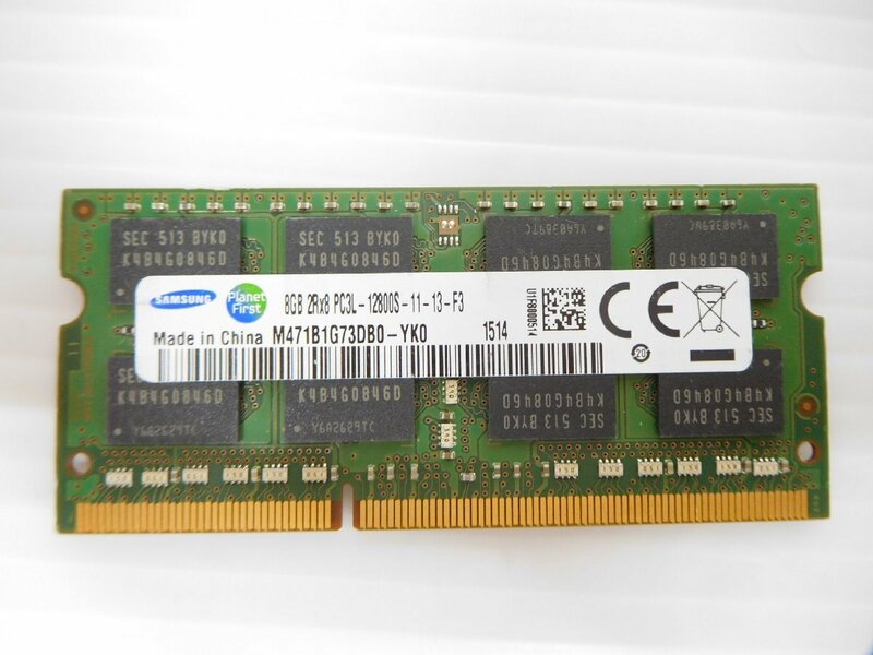 ノートパソコン用メモリ　8GB■PC3L-12800S■DDR3L-1600■(12)