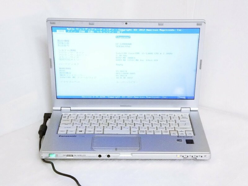 ノートパソコン　ジャンク■パナソニック Panasonic■Let's note CF-LX4■CF-LX4HD2CS■Core i5-5300U 8GB(メモリ) Sマルチ 14型■